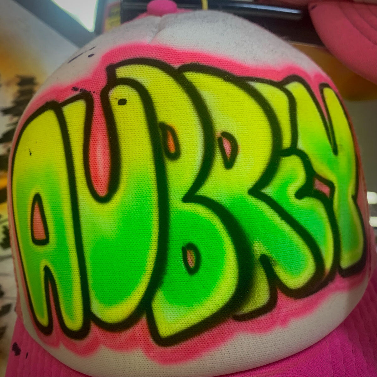 Pink Bubble Name - 5 Hat Package