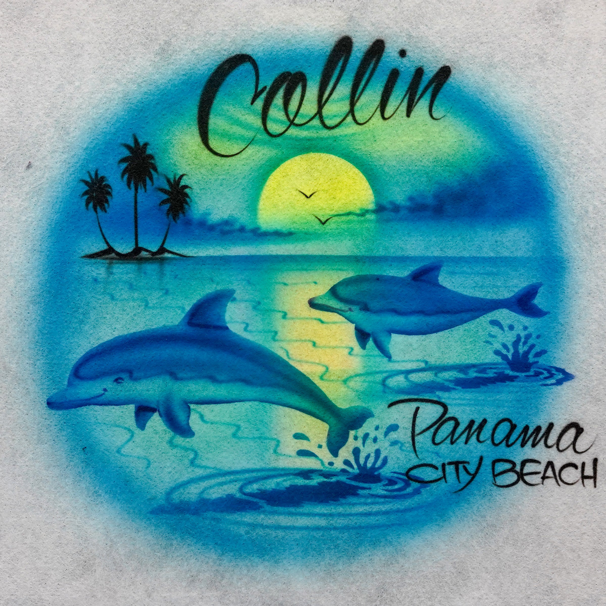 Dolphins Jumping Night T-Shirt – Big Airbrush