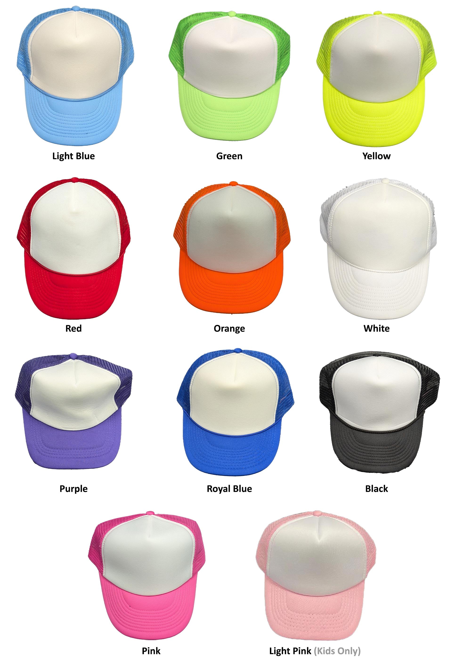 Blank Hat Colors