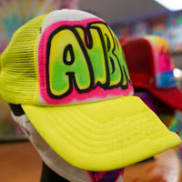 Yellow Bubble Name - 5 Hat Package