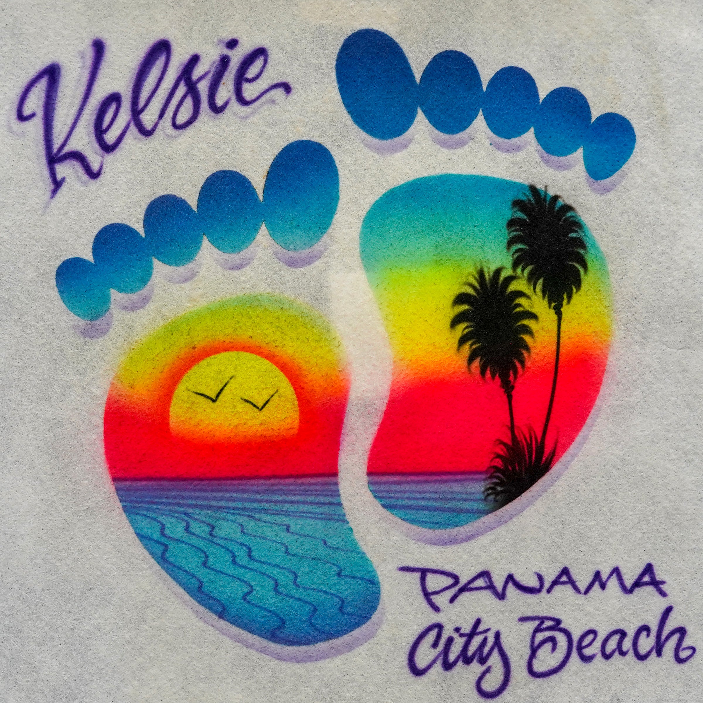 Beach Footprints with Trees T-Shirt