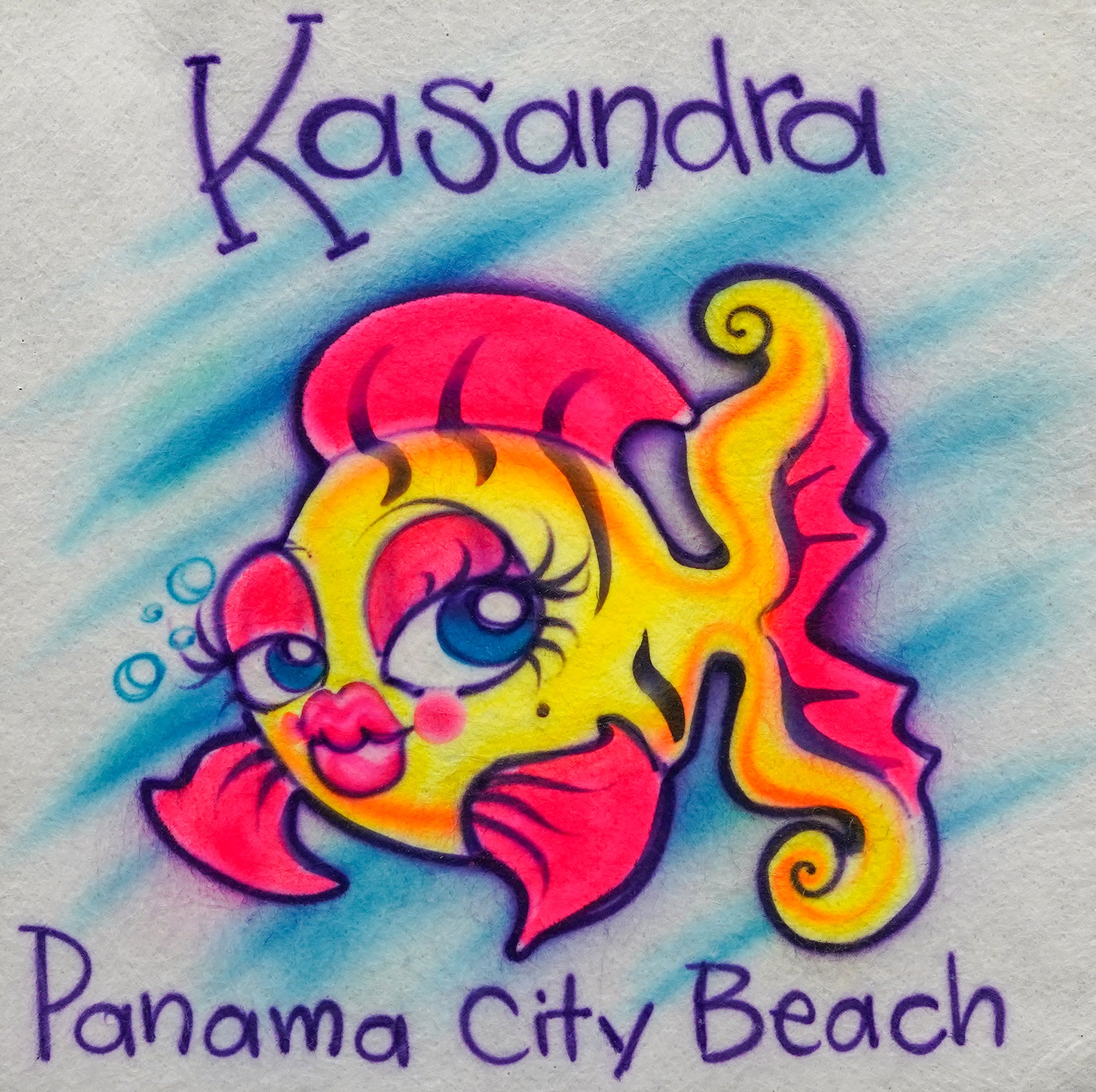 Fish Girl Kissy Face T-Shirt – Big Airbrush