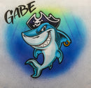 Shark with Pirate Hat T-Shirt