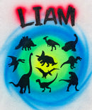 Dinosaur Silhouettes Name Design T-Shirt