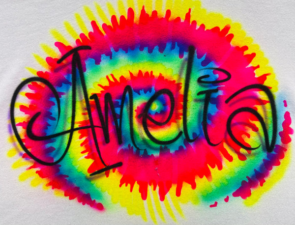 Tye Dye Swirl Name Design