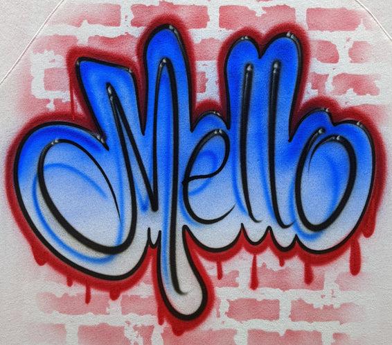 Blue & Red Graffiti Old School Name Design