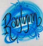 Blue & Turquoise Swirl Name Design