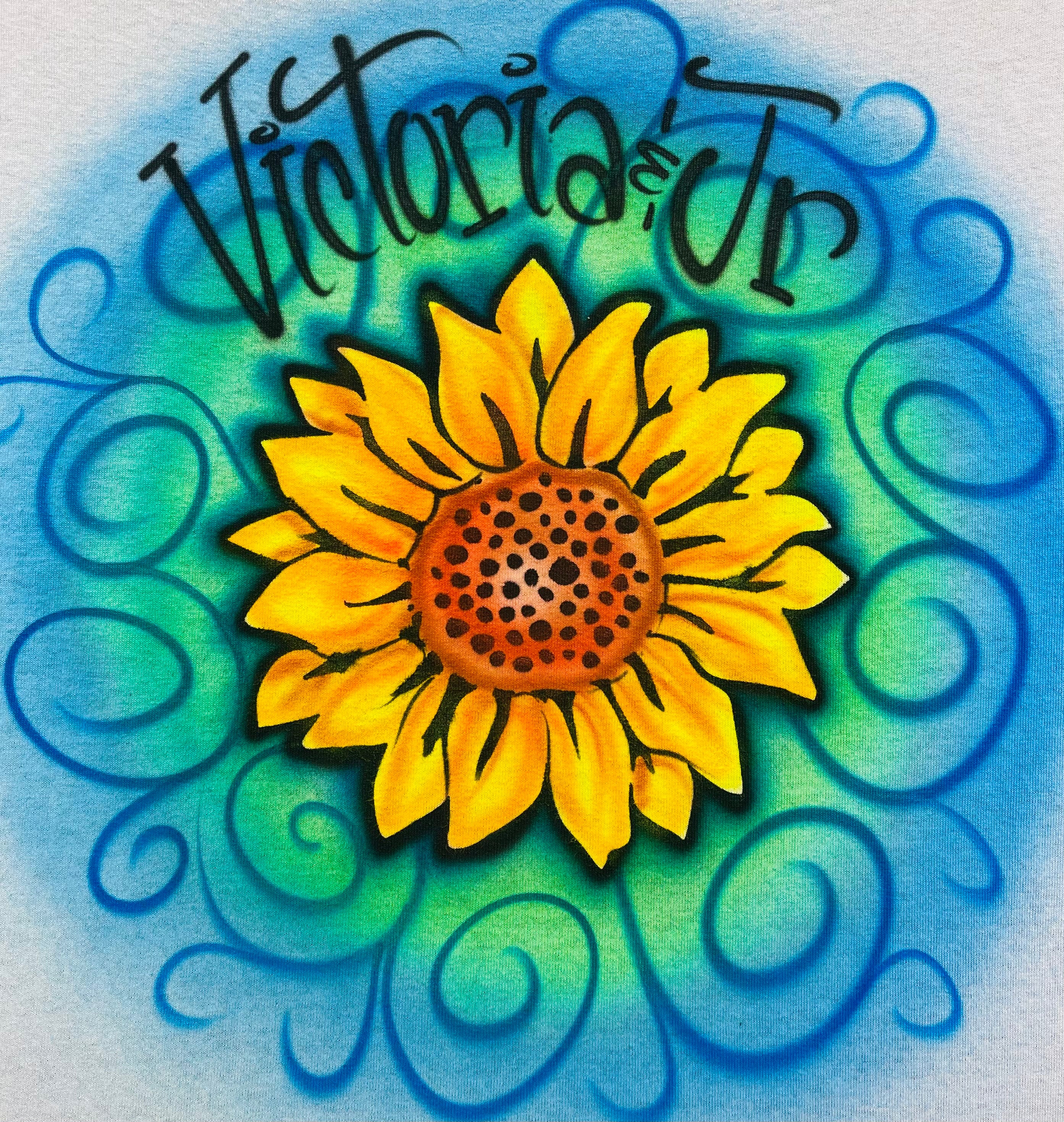 Sunflower Name Design T-Shirt