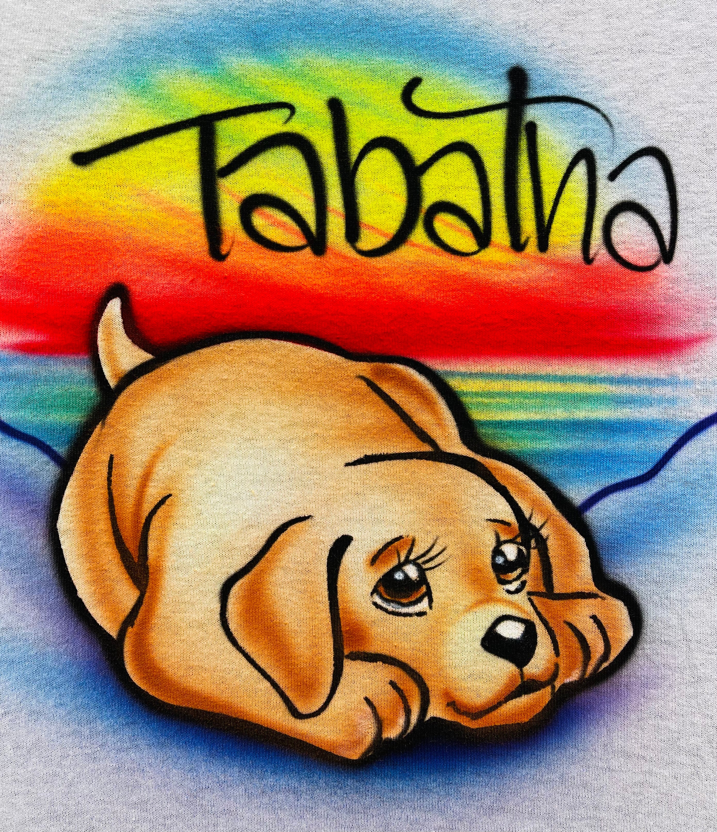 Golden Retriever Puppy Name Design T-Shirt